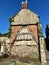 Site of a former medieval cruck truss cottage, 35 St Johns St, Wirksworth. Wirksworth, Matlock, UK. May 20, 2023.