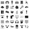 Site information icons set, simple style