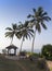 Site for meditations on the edge of the rock over the ocean, Kerala, India