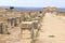 Site overview of the ruins of Volubilis, ancient Roman city in Morocco