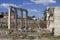 on the site of the ruins of Hadrian library in Athens