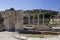 on the site of the ruins of Hadrian library in Athens