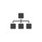 Sitemap icon , chart solid logo illustration, pictogram is
