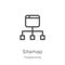 sitemap icon vector from programming collection. Thin line sitemap outline icon vector illustration. Outline, thin line sitemap