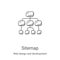 sitemap icon vector from web design and development collection. Thin line sitemap outline icon vector illustration. Linear symbol