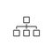 Sitemap line icon, chart outline logo, linear pictogram i