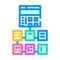 sitemap seo color icon vector illustration