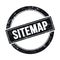 SITEMAP text on black grungy round stamp