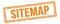 SITEMAP text on orange grungy vintage stamp