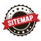 SITEMAP text on red brown ribbon stamp