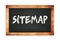 SITEMAP text written on wooden frame school blackboard