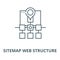 Sitemap web structure vector line icon, linear concept, outline sign, symbol