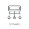 Sitemaps linear icon. Modern outline Sitemaps logo concept on wh