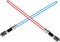 Sith Lightsaber and Jedi Lightsaber