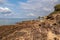 Sithonia - Close up view on unique rock formations at Karydi beach, Vourvourou, Sithonia, Chalkidiki (Halkidiki), Greece, Europe