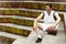 Sitting basketball player