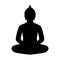 Sitting buddha figure vector icon