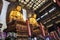 Sitting Buddha statues from the Jade Buddha Temple interior in Shanghai