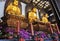 Sitting Buddha statues from the Jade Buddha Temple interior in Shanghai