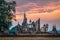 Sitting Budha in Wat Mahathat, Sukhothai historical park, Thailand