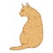 Sitting Cat. Vector Cartoon Feline Illustration