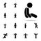 sitting, child icon. child icons universal set for web and mobile