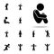 sitting, child, sad icon. child icons universal set for web and mobile