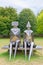 Sitting Couple on Bench Sculpture by Lynn Chadwick