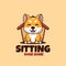 Sitting Doge Shiba Inu Home Dog Cute Logo