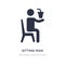 sitting man drinking a soda icon on white background. Simple element illustration from People concept