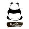 Sitting panda rear view