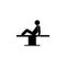 sitting, patient, surgery icon. Element of patient position icon for mobile concept and web apps. Pictogram sitting, patient,