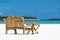 Sitting place and table in a tropical beach