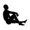 Sitting Pose Man Silhouette