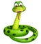 Sitting Snake cartoon character