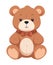 Sitting teddy bear, cute and playful toy
