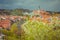 Sityscape of Cesky Krumlov in spring. Bohemia, Czech Republic.