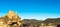 SIURANA, SPAIN - OCTOBER 5, 2017: View of the ruins of the castle of Siuran. Copy space for text