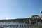 Siuslaw Bridge over waters in Florence, Oregon