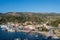 Sivota, Greece, 09 September, 2017 Panorama of the center of the town of Sivota in the Greece.