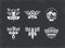 six biker emblems