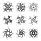 Six calligraphical stars