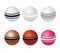 Six colorful cricket balls for international match