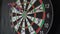 Six Dart Arrows Hitting In Dartboard