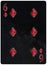 Six of diamonds playing card Abstract Background