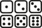 Six dice icons