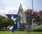 Six foot fiberglass star sculpture titled `What the Citizens See`, by artist Amy Stephens in Arlington, Texas