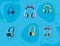 six headphones audio devices