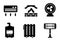 Six heat icons