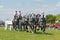 Six Horse Hitch Team of Grey Percherons at Country